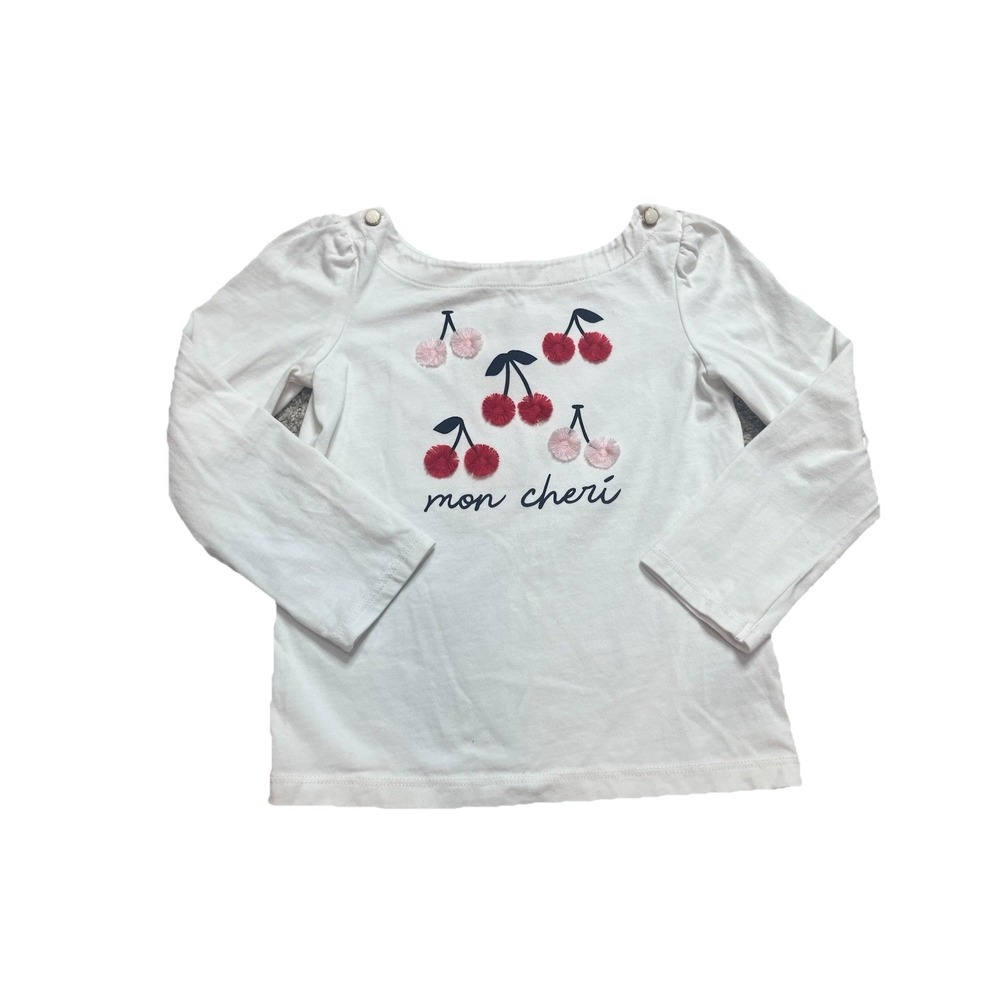 Janie And Jack Girls Mon Cheri Long Sleeve Tee Size 3‎